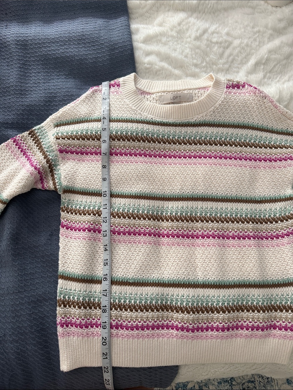 NWT Loft Striped Knit Sweater - Picture 5 of 5